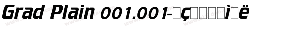 Grad Plain 001.001字体转换
